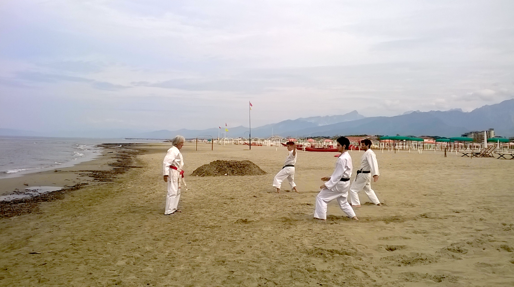 Allenamento in riva al mare